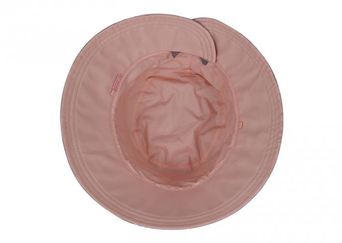 Personalizado imprimindo o chapéu cor-de-rosa da cubeta da fêmea adulta do para-sol do bloco do sol