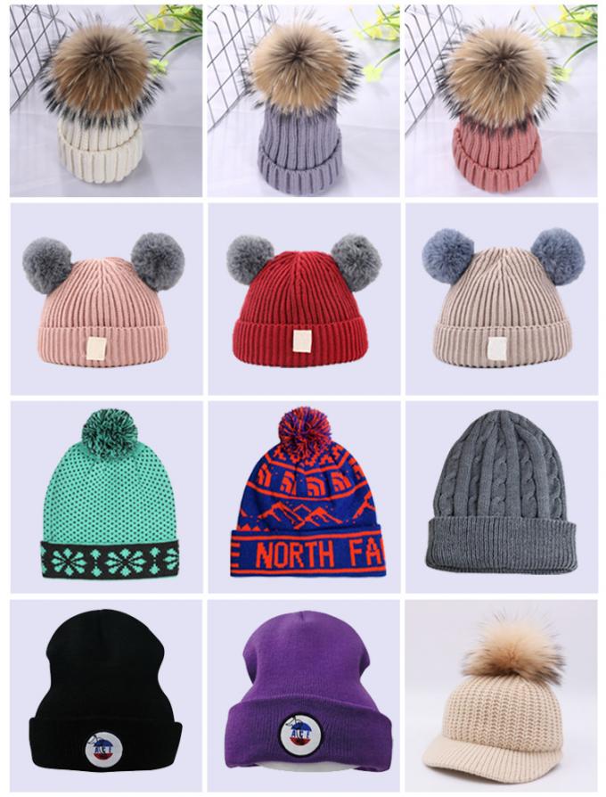 2019 preços baixos de alta qualidade devenda personalizaram o chapéu feito malha lãs do inverno