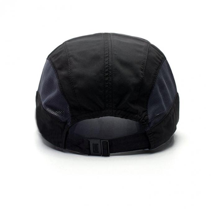 Chapéu de nylon Customable do logotipo da cor da malha do tampão preto do ODM & do OEM do tampão de golfe