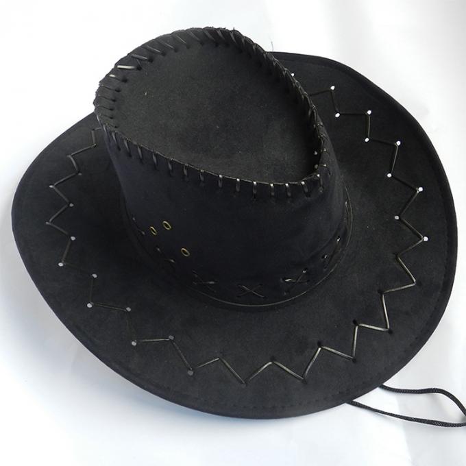 chapéu de vaqueiro relativo à promoção da criança por atacado e da camurça barata adulta do chapéu de vaqueiro