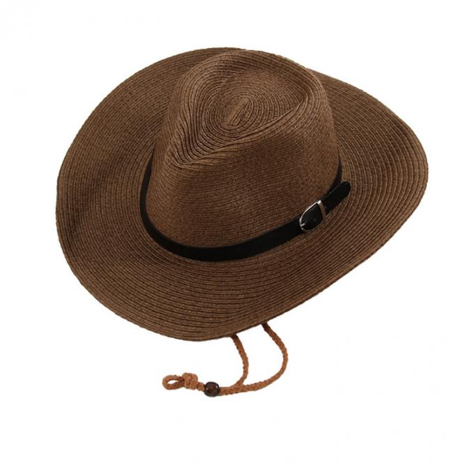 Do vaqueiro de palha do chapéu do verão chapéu 2019 de vaqueiro com os tampões bordados do logotipo