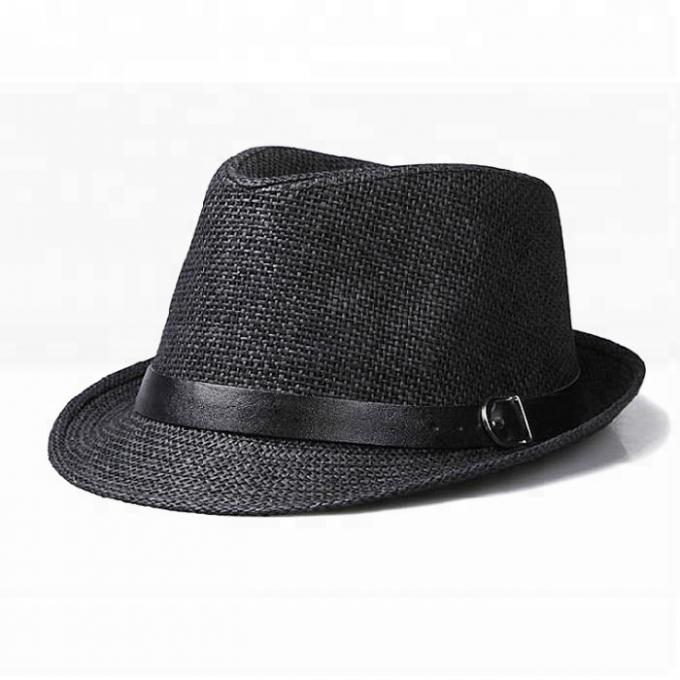 Chapéu do juzz do homem de Panamá, chapéu mole da praia de Fedora do chapéu de palha da borda do verão
