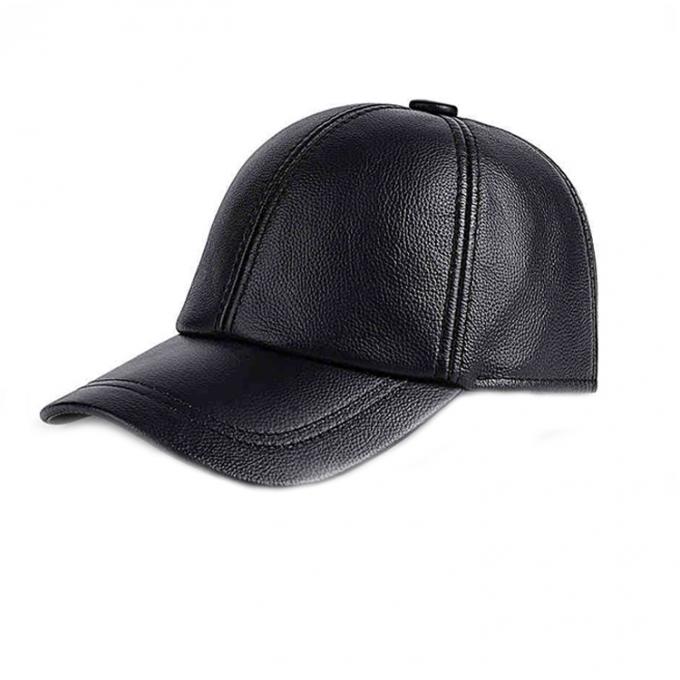 O painel de alta qualidade feito sob encomenda da curva 6 do boné de beisebol de couro coube o chapéu