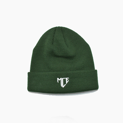 Custom Acrylic Ribbed Beanie Cap Embroidery Logo Verde Chapéu de Esqui Inverno Plain
