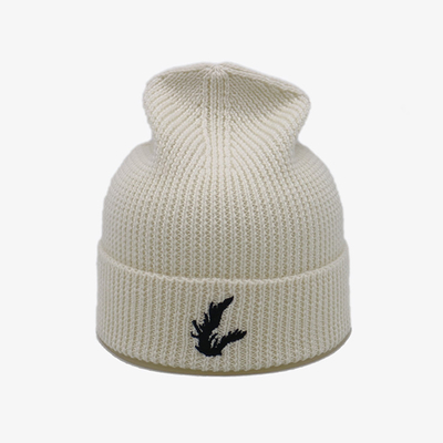 Capa de punho bordada Cute simples chapéus de inverno tricô chapéus de boné quente