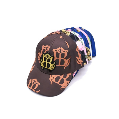 Chapéu de beisebol bordado plano para 22,83 - 26,77 polegadas Suede de tamanho personalizado