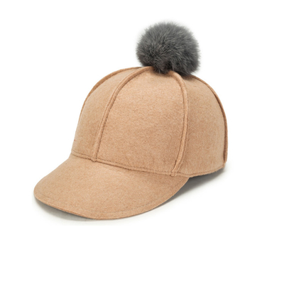 Boné de beisebol de luxe da pele do outono, estilo de caráter do chapéu de basebol de lãs