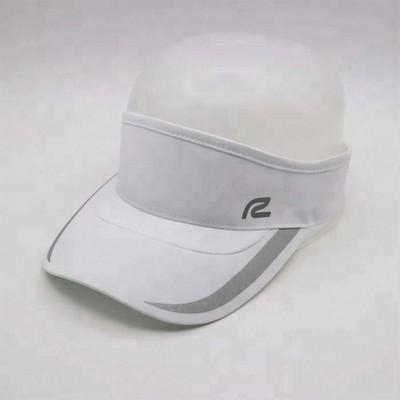 Chapéus brancos da viseira da juventude, rapidamente tampão running na moda seco da viseira com fechamento de Velcro