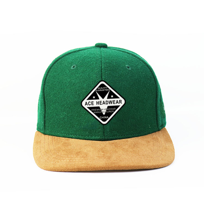 Bonés de beisebol do Snapback do algodão do chapéu ajustável pre impresso do Snapback/cor verde