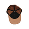 Chapéus 100% bordados sarja do painel de Brown 6 dos bonés de beisebol do algodão
