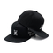 da parte traseira ajustável lisa preta da curvatura do chapéu do clássico de 55cm chapéu puro do Snapback do algodão
