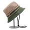 Corda ajustável da forma que pesca o chapéu 100% da cubeta do poliéster do costume do chapéu de Sun