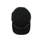 Logotipo bordado branco dos chapéus lisos pretos plásticos do Snapback da borda do fechamento