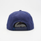Os chapéus lisos personalizados do Snapback da borda agarram para abotoar a toalha ajustável dos azuis marinhos bordada