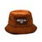 Chapéu de veludo cotelê cor sólida versátil moda ao ar livre lazer chapéu de balde