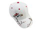 As flores/pássaros bordaram bonés de beisebol, chapéu de basebol branco da lona do algodão