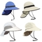 Chapéu dobrável unisex macio da cubeta, chapéu na moda de Sun da pesca para as cabeças grandes