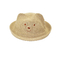 Orelhas de gato coreanas chapéu do bebê da versão, material da palha dos chapéus do verão das crianças