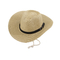 Chapéu de palha feito malha elegante do vaqueiro do verão com logotipo bordado
