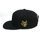 Os chapéus 100% lisos do Snapback da borda do algodão da forma com logotipo do bordado 3d projetam