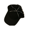 O boné de beisebol pequeno do logotipo do cristal de rocha/mulheres novas do estilo enegrece o chapéu do tampão da sarja do algodão