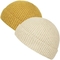 A planície acrílica amarela faz malha o tamanho adulto de Beanie Hats With Short Brim