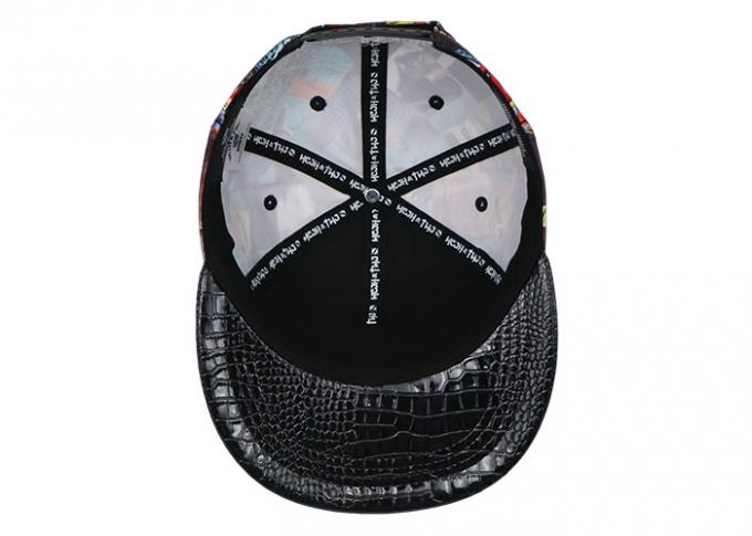 Applique do teste padrão dos grafittis de ACE chapéu liso do pico da borda da forma de 2019 molas