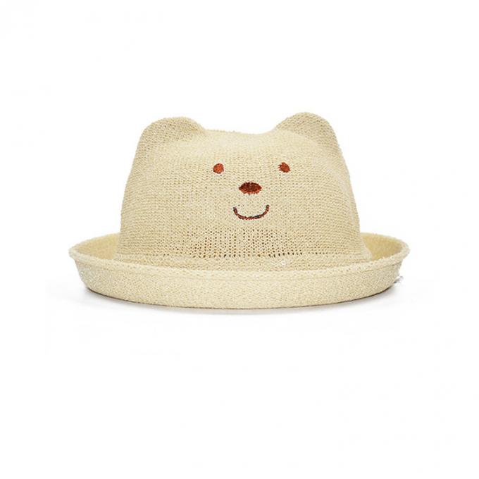 A versão coreana das crianças das orelhas de gato do chapéu do verão da criança do urso