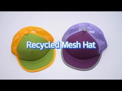 Alta Durabilidade Contraste de costura Flat Edge Mesh Cap Com Snapback fechamento