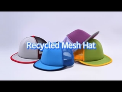 Alta Durabilidade Contraste de costura Flat Edge Mesh Cap Com Snapback fechamento