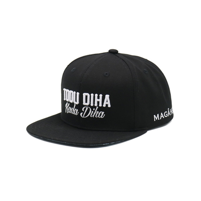 O bordado de alta qualidade do preto Custom3D da placa rotula 6 o painel Bill Snapback Hats Caps liso