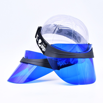 Capuzes de visor de plástico de PVC de alta qualidade Fabricantes de capuzes de beisebol de visor transparente personalizados