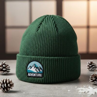 Brinco de boné de tricô com circunferência de adulto e material acrílico para o calor do inverno