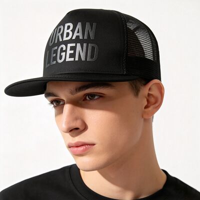 Impressão de tela Logotipo 5 Painel Trucker Cap Unisex Confort Fit Ideal Para Todas as Estações Ajustável Roupa Leve