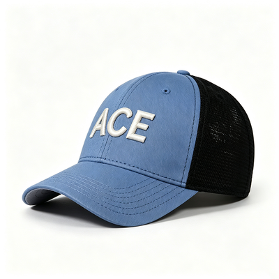 Boné Trucker de Poliéster com 6 Painéis, Estilo Trucker Moderno, Aba Traseira em Tela, Fecho Snapback, Projetado para Uso Versátil ao Ar Livre e Casual