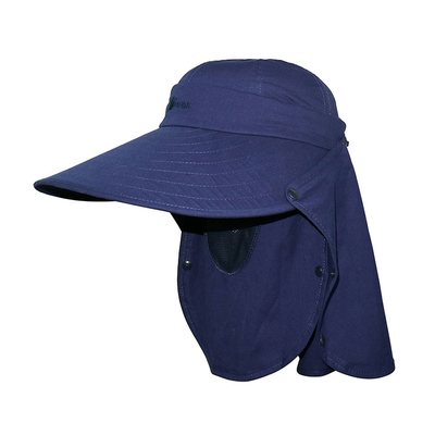 Chapéu exterior flexível de Boonie da proteção UV dos azuis marinhos para caminhar o tipo liso