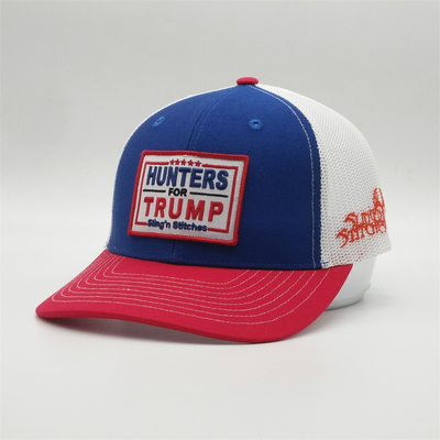 6 caçadores Mesh Trump Hat Single Buckle do perfil baixo do painel