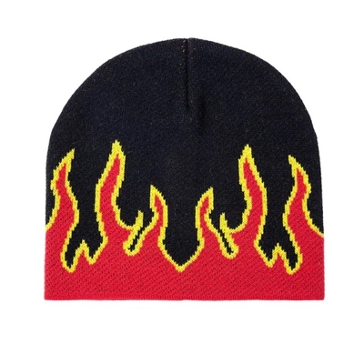 O projeto do fogo da forma faz malha o estilo de Beanie Hats Woven Label Character