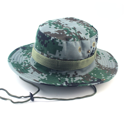 Camuflagem militar Mesh Bucket Cap For Hunting de Boonie que caminha a escalada