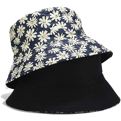 Pescador Bucket Hat da cor sólida para o tampão reversível da pesca da praia de Sun do verão do algodão dos homens das mulheres