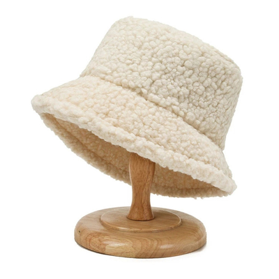 Pescador contínuo Hat Autumn Winter Lamb Wool dos grafittis unisex do chapéu da cubeta de Harajuku 60cm