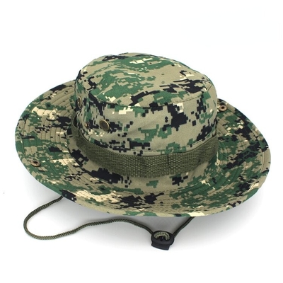 Camuflagem militar Mesh Boonie Bucket Cap For que caça caminhando a escalada