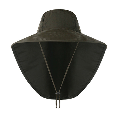 Pescador exterior novo Hat para pesca respirável UV Safari Hat do tampão da viseira da proteção do pescoço do verão das mulheres dos homens a anti