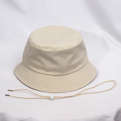 Praia exterior do chapéu de Sun do algodão puro unisex com proteção Fisher Bucket Cap 58CM