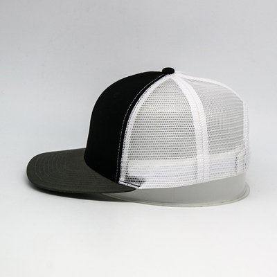 Algodão 100% 6 adultos ajustáveis dos chapéus do Snapback do tampão de Mesh Hip Pop Flat Visor do painel