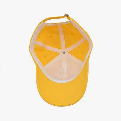 Os chapéus do paizinho dos esportes exteriores do bordado iluminam - o tecido de algodão amarelo da cor para unisex