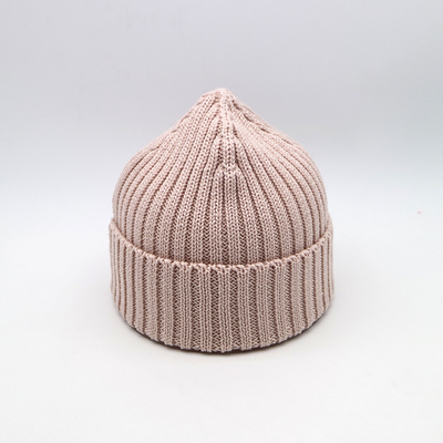 O algodão das senhoras faz malha Beanie Hats Winter Cold - rosa da prova