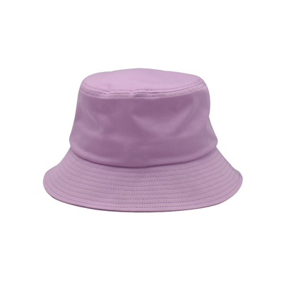 Roxo 100% liso da sarja do algodão do remendo de Bucket Hat Woven do pescador do bordado da letra