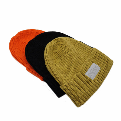 tampão Cuffed feito malha morno de 55cm Beanie Hats Winter Cuff Skull para mulheres dos homens