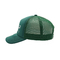 Logotipo curvado de Mesh Hat With Embroidered Letter da espuma do painel do chapéu 5 do camionista do verde da borda